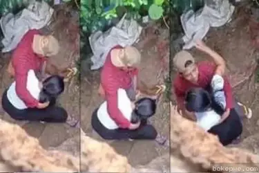 Ngintip Pasangan Muda Ngewe di Belakang Rumah!